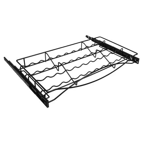 Pull-out Spice Tray, with Full Extension Slides 24" For interior cabinet width: (24") 610 mm; Stores 22 spices; black Black
