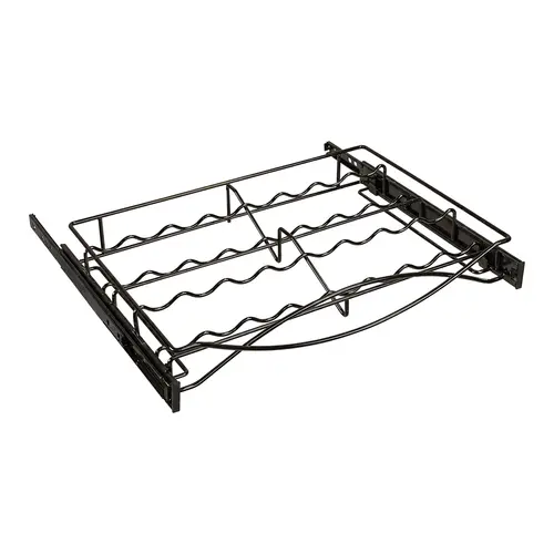 Pull-out Spice Tray, with Full Extension Slides 18" For interior cabinet width: (18") 457 mm; Stores 16 spices; black Black