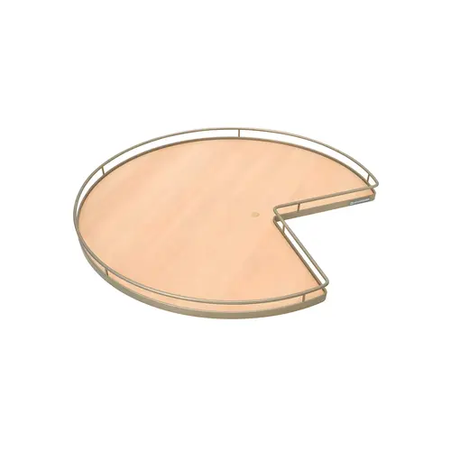Super Susan, 3/4 Round Pie-Cut Revolving Shelf 28" 14" Champagne/maple, diameter 28" Shelf: Maple Surround: Champagne