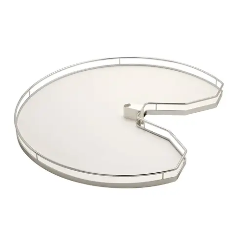 Kidney Shaped Wood Shelf, for Revo White/Chrome Shelf: White, Surround: Chrome Pair