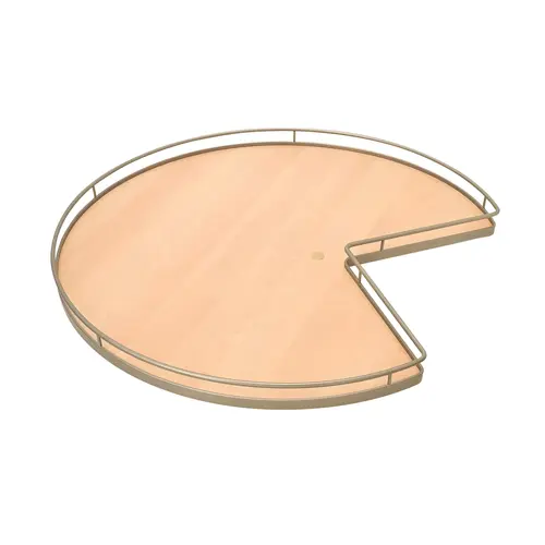 Super Susan, 3/4 Round Pie-Cut Revolving Shelf 32" 16 1/8" Champagne/maple, diameter 32" Shelf: Maple Surround: Champagne