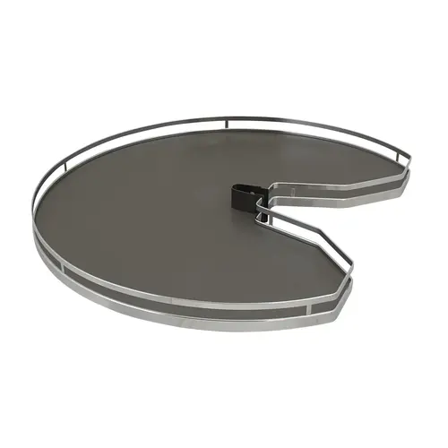 Kidney Shaped Wood Shelf, for Revo Anthracite/Chrome Shelf: Anthracite, Surround: Chrome