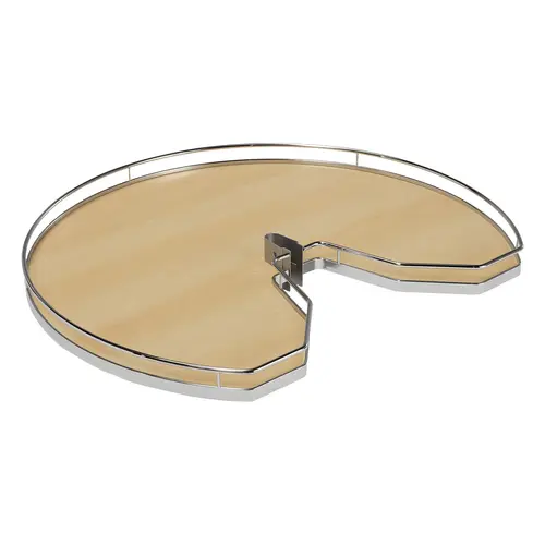 Kidney Shaped Wood Shelf, for Revo Maple/Chrome Shelf: Maple, Surround: Chrome Pair