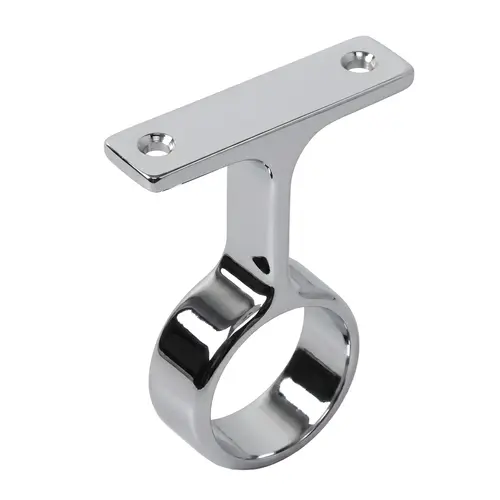 Round Center Support, Zinc Material, 1" and 1-1/16" Tubing Diameter, 3" Overall Height, Polished Chrome Finish
