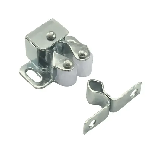 Roller Catch, Steel Material, 1-17/64" Catch Body Length, 9/16" Catch Body Height, Zinc Finish