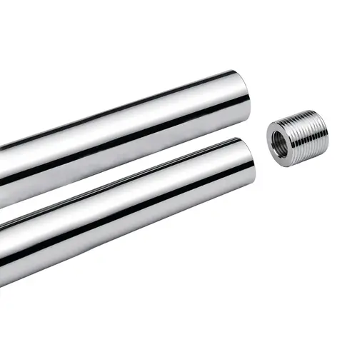Tube Threaded With Plug, Steel Material, 96" Overall Length, 1-5/16" Outside Diameter, Polished Chrome Finish