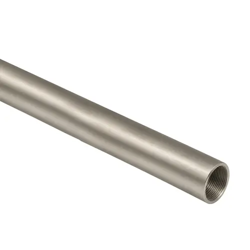 Tube, Aluminum Material, 1-5/16" Outside Diameter, 48" Length, Threaded, Satin Nickel Finish