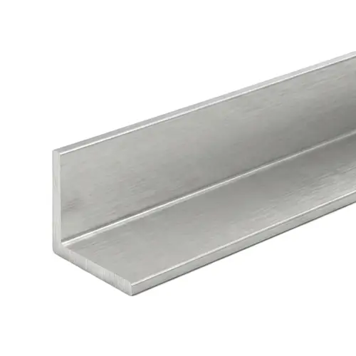 File Drawer Rail, Aluminum Material, 144" Length, 1/2" Height, 1/2" Width, Milled Aluminum Finish