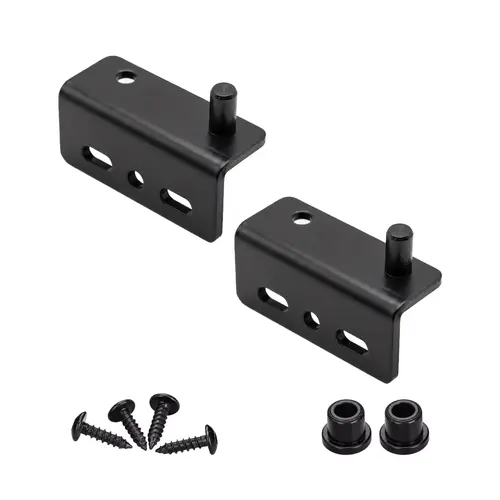 Pivot Hinge, Steel Material, 2" Overall Length, 13/16" Overall Height, 5/8" Bracket Depth, 3/4" Mounting Plate Height, Black Finish