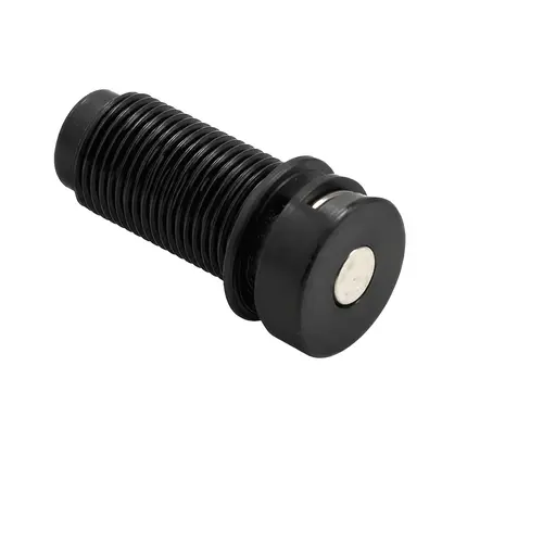 Magnetic Touch Latch, Plastic Housing Material, 17/32" Head Diameter, 13/32" Body Diameter, 1-1/16" Closed Projection, Black Finish