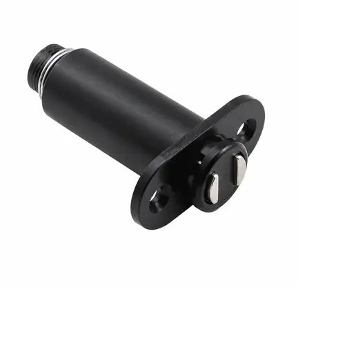 Magnetic Touch Latch, Plastic Housing With Internal Magnet, 1-3/8" Overall Length, 37/64" Body Diameter, Black Finish