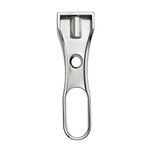 Oval Center Support And Flange, Zamak Material, Dual-Purpose Support, 19/32" x 1-3/16" Opening Size, Polished Chrome Finish