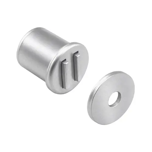 Magnetic Catch, Aluminum Material, 5/8" Body Diameter, 3/4" Face Diameter, Aluminum Finish