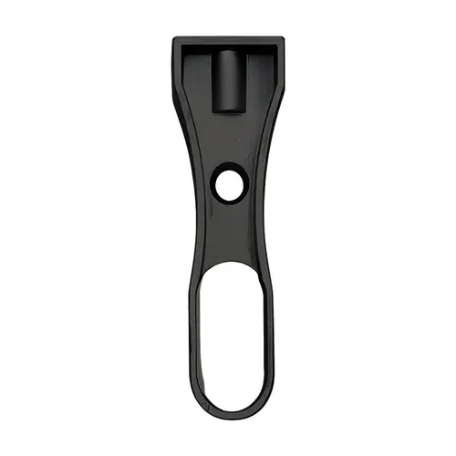Oval Center Support And Flange, Zamak Material, Dual-Purpose Support, 19/32" x 1-3/16" Opening Size, Matte Black Finish