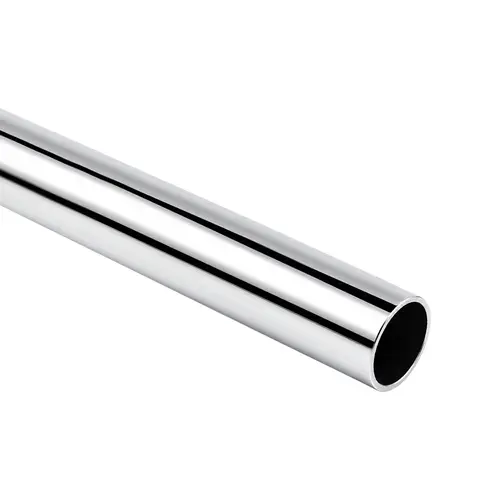 Steel Tubing, Steel Material, 1-1/16" Outside Diameter, 14 Gauge Wall Thickness, 120" Length, Polished Chrome Finish