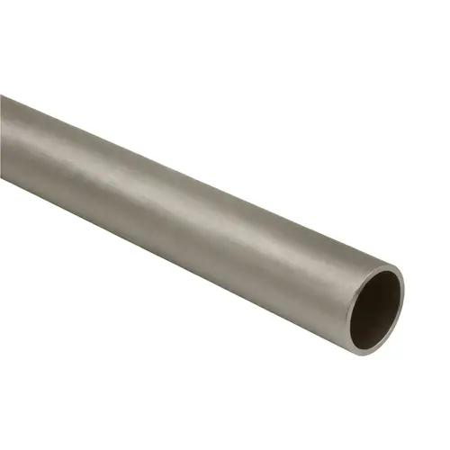 Tubing, Aluminum Material, 1-5/16" Outside Diameter, 14 Gauge Wall Thickness, 96" Length, Satin Nickel Finish