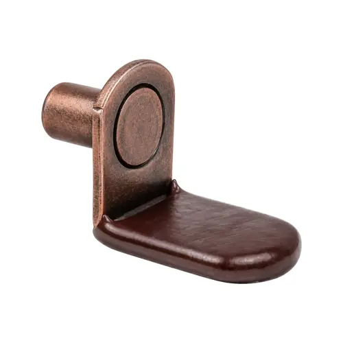 Shelf Support, Steel Material, Right Angle, 1/4" Pin Diameter, 3/4" Support Arm Length, Antique Copper Finish