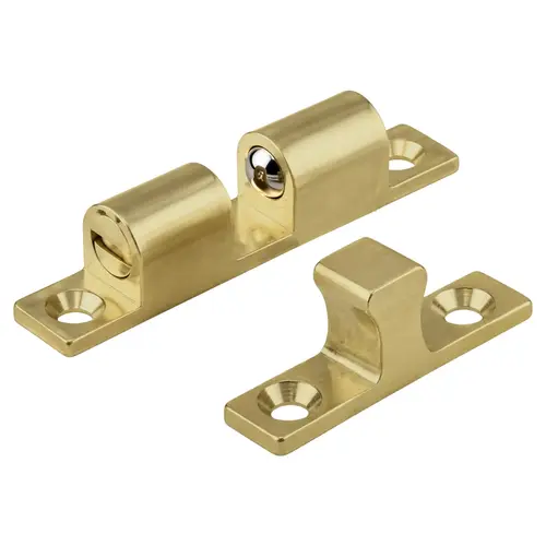 Tension Ball Catch, Brass Material, 1-11/16" Overall Height, Dull Brass Finish
