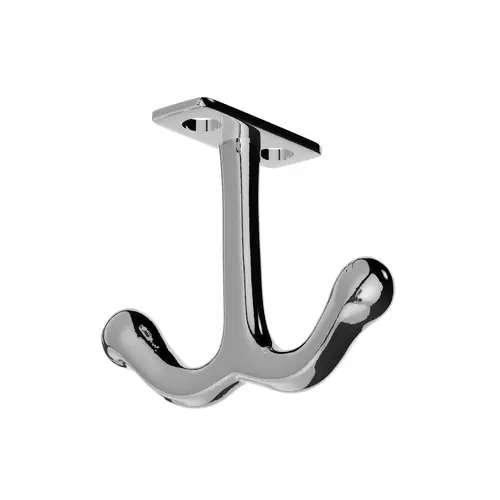 Ceiling Hook, Zamak Material, 1-3/8" Base Length, 3/4" Base Width, 2-3/16" Projection, Polished Chrome Finish