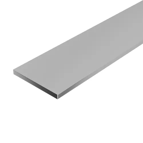 Closure Strip, Aluminum Material, 144" Length, 11/16" Strip Face Width, 0.055" Strip Thickness, Satin Clear Anodized Finish