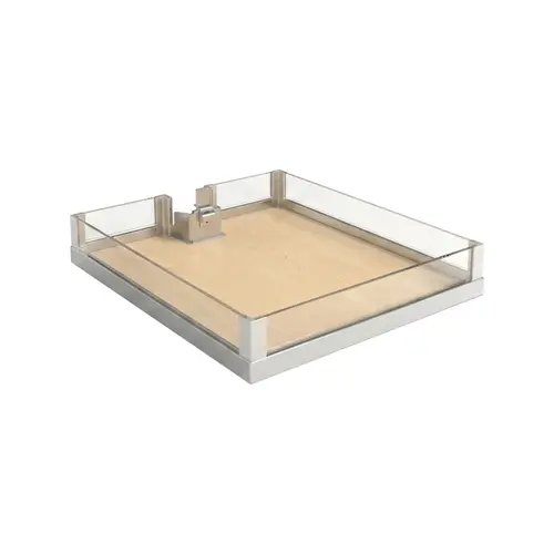 Tray Set (of Four), for LAVIDO Pantry Pull-Out 403 mm 18" 15 3/4" Chrome/Maple, 403 mm (15 1/4") Shelf: Maple Surround: Chrome
