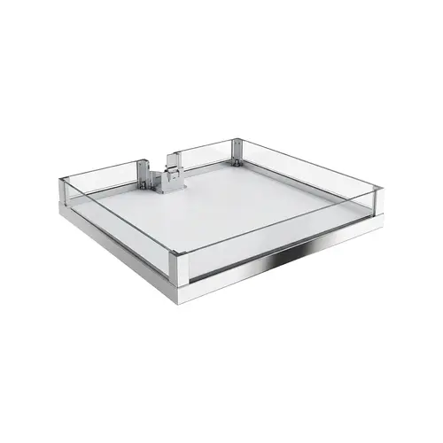Tray Set (of Four), for LAVIDO Pantry Pull-Out 403 mm 18" 15 3/4" Chrome/White, 403 mm (15 1/4") Shelf: White, Shelf: White Surround: Chrome