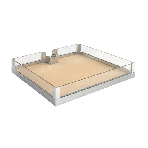 Tray Set (of Four), for LAVIDO Pantry Pull-Out 449 mm 21" 17 11/16" Chrome/Maple, 449 mm (17 11/16") Shelf: Maple Surround: Chrome