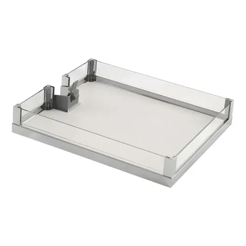 Individual Adjustable Tray, for LAVIDO Pantry Pull-Out 403 mm 18" 15 3/4" Chrome/White, 403 mm (15 1/4") Shelf: White, Shelf: White Surround: Chrome