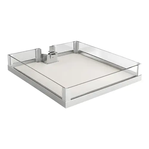 Individual Adjustable Tray, for LAVIDO Pantry Pull-Out 449 mm 21" 17 11/16" Chrome/White, 449 mm (17 11/16") Shelf: White, Shelf: White Surround: Chrome