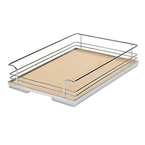 Storage Tray, for Internal Drawer Pull-Out 480 x 524 x 109 mm 18 7/8" Arena Plus, Chrome/Maple, width 18 7/8" Shelf: Maple Surround: Chrome