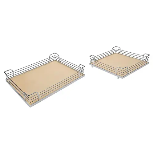 Tray Set, for Magic Corner II Chrome surround/maple bottom Shelf: Maple, Surround: Chrome