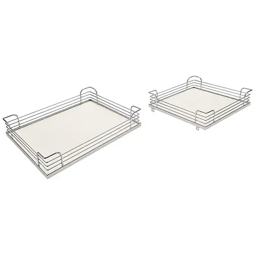 Tray Set, for Magic Corner II Chrome surround/white bottom Shelf: White, Surround: Chrome