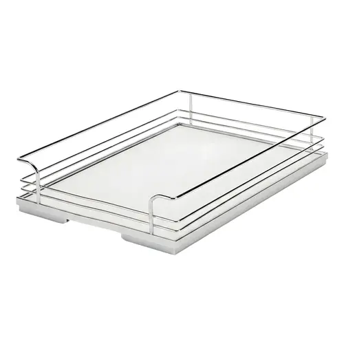 Storage Tray, for Internal Drawer Pull-Out 480 x 524 x 109 mm 18 7/8" Arena Plus, Chrome/White, width 18 7/8" Shelf: White, Shelf: White Surround: Chrome