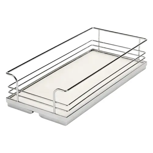 Storage Tray, for Internal Drawer Pull-Out 251 x 524 x 109 mm 9 7/8" Arena Plus, Chrome/White, width 9 7/8" Shelf: White, Shelf: White Surround: Chrome