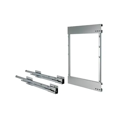 Base Pull-Out Comfort II, Full Extension Frame 23 61/64" Left access Soft close, Frame height: 662 mm (26 1/16"), left Silver RAL 9006