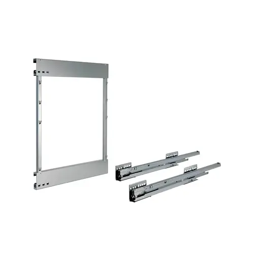 Base Pull-Out Comfort II, Full Extension Frame Min. 29 3/4" Right access Soft close, Frame height: 502 mm (19 3/4"), right Silver RAL 9006