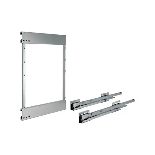 Base Pull-Out Comfort II, Full Extension Frame 23 61/64" Right access Soft close, Frame height: 662 mm (26 1/16"), right Silver RAL 9006
