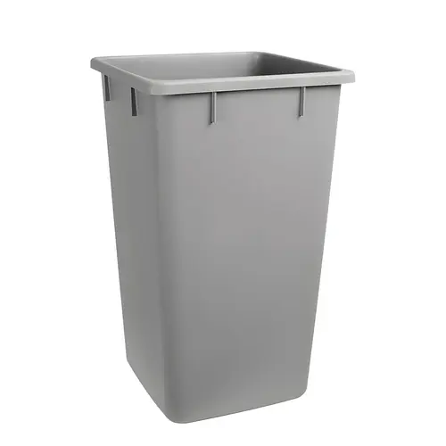 Replacement Waste Bin, for Kessebhmer Wire and Wood Framed Waste Pull-Out Units 25.5 qt 267 x 267 x 450 mm 18" 10 1/2" Gray, 25.5 qt bin Gray