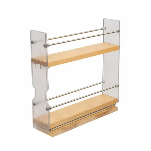 Individual Pull-Out Spice Rack, Wooden Cabinet Accessory 10 3/4" 2 3/8" Width x Height: 60 mm (2 3/8") x 273 mm (10 3/4")