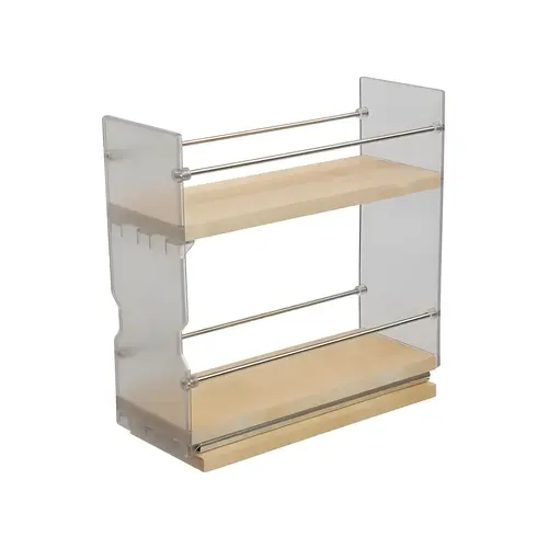 Individual Pull-Out Spice Rack, Wooden Cabinet Accessory 10 3/4" 4" Width x Height: 102 mm (4") x 273 mm (10 3/4")