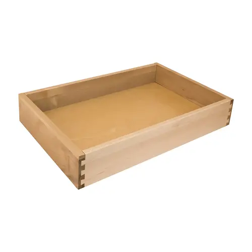 Rollout Tray, Maple 457.2 mm For 18" cabinet width; 3 1/2" tray height; Frameless Plastic coated white aluminium, RAL 9006