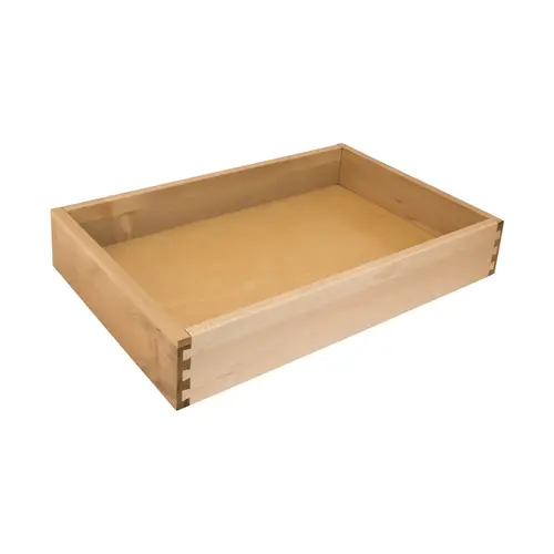 Rollout Tray, Maple 457.2 mm For 18" cabinet width; 3 1/2" tray height; Face Frame Plastic coated white aluminium, RAL 9006