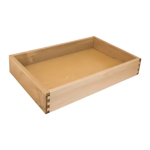 Rollout Tray, Maple 533.4 mm For 21" cabinet width; 3 1/2" tray height; Frameless Plastic coated white aluminium, RAL 9006