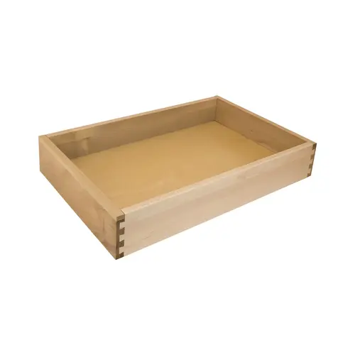 Rollout Tray, Maple 381 mm For 15" cabinet width; 3 1/2" tray height; Face Frame Plastic coated white aluminium, RAL 9006