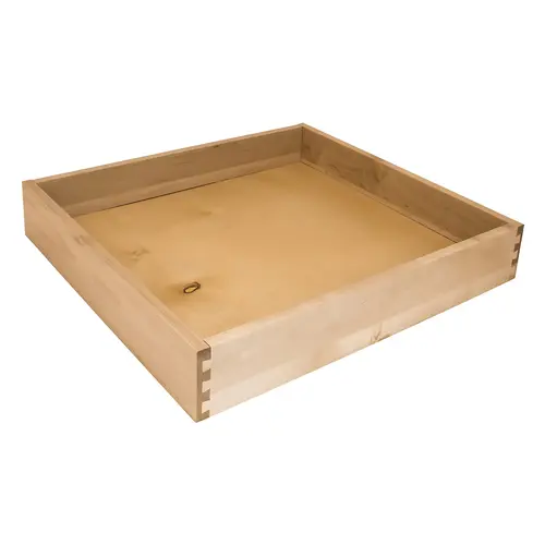Rollout Tray, Maple 609.6 mm For 24" cabinet width; 3 1/2" tray height; Frameless Plastic coated white aluminium, RAL 9006