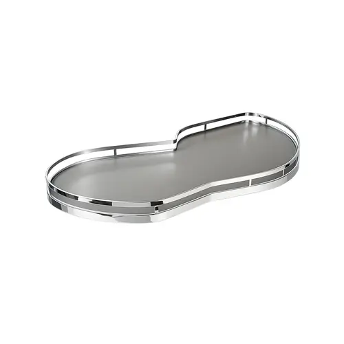 LeMans II Set, for Blind Corner Cabinets Right With soft and self closing mechanisms, with non-slip effect, Swings right, chrome/anthracite, 2 x 40 shape trays Tray: Anthracite, Surround: Chrome