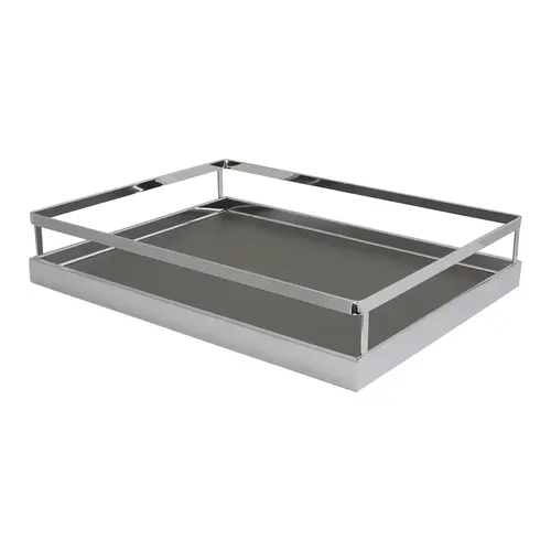 Back Frame Tray Set, for Tandem Chef's Pantry Frame clearance: 18" Interior clearance: 19 1/2" 17 7/8" Arena Plus, Chrome/Anthracite, width 17 7/8"