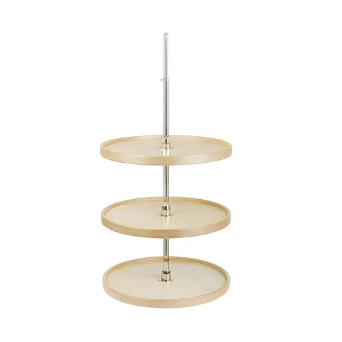 Lazy Susan Full Round Three Shelf Set, Maple/Baltic Birch 19" Century Contender Series, 483 mm (diameter 19") diameter