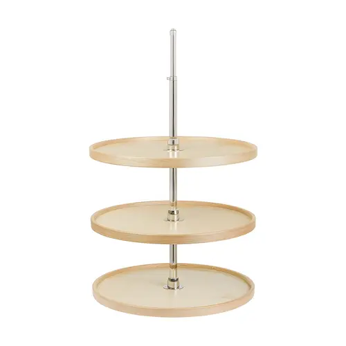 Lazy Susan Full Round Three Shelf Set, Maple/Baltic Birch 22" Century Contender Series, 559 mm (22") diameter