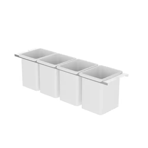Utility Kit Without a Frame, for Dispensa Base Pull-Out 6" 6" width, silver Silver/White